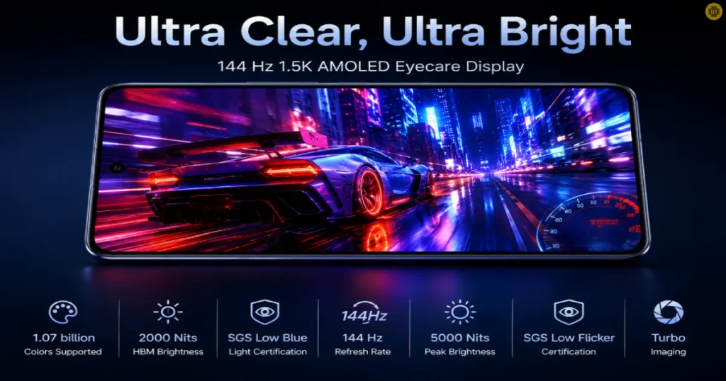 vivo T5 Pro 144Hz 1.5K AMOLED display